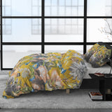 100% Cotton Sateen Duvet Cover Set Andolf | Yellow | Double - 200cm (W) x 220cm (L) - The Bedding & Blankets Store