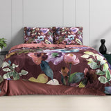 100% Cotton Sateen Duvet Cover Set Anne | Purple | Single - 140cm (W) x 220cm (L) - The Bedding & Blankets Store