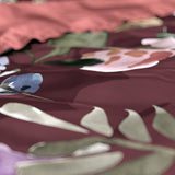 100% Cotton Sateen Duvet Cover Set Anne | Purple | Single - 140cm (W) x 220cm (L) - The Bedding & Blankets Store