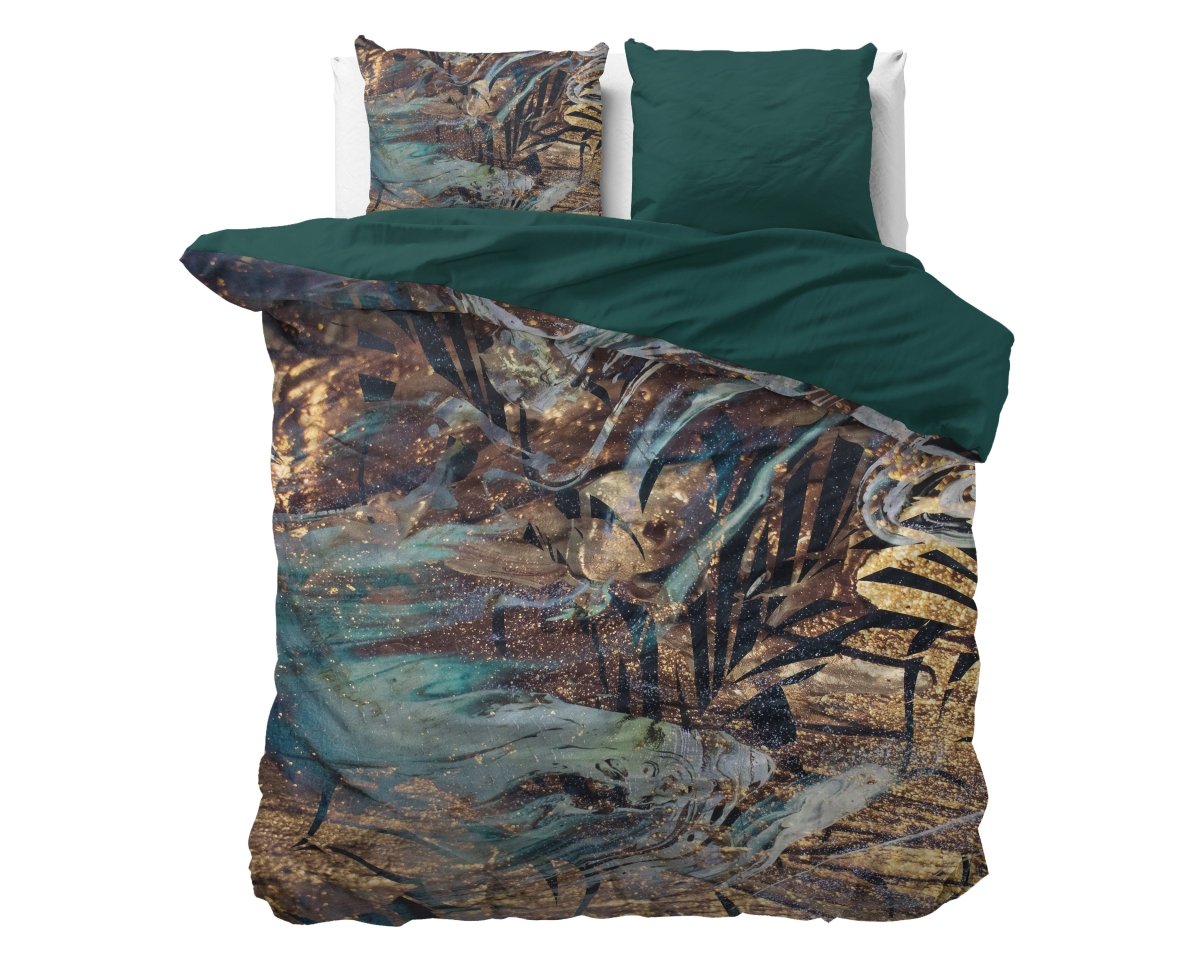 100% Cotton Sateen Duvet Cover Set Apollo | Taupe | Single - 140cm (W) x 220cm (L) - The Bedding & Blankets Store