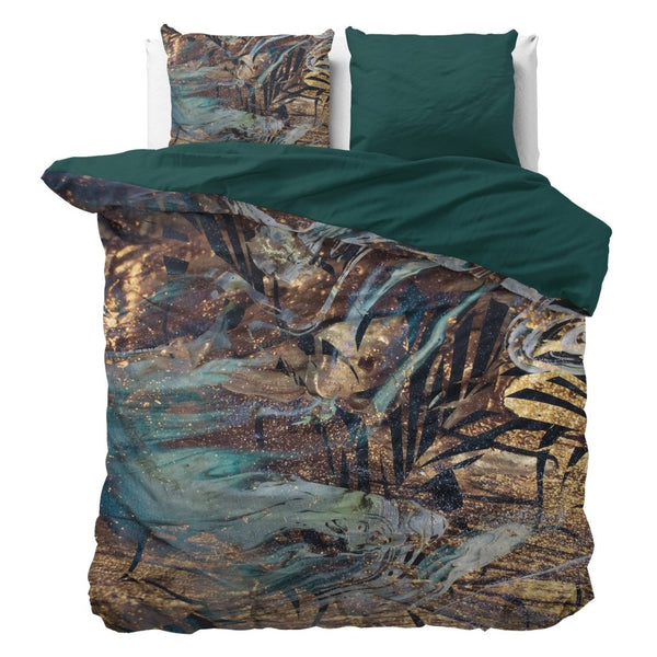 100% Cotton Sateen Duvet Cover Set Apollo | Taupe | Single - 140cm (W) x 220cm (L) - The Bedding & Blankets Store
