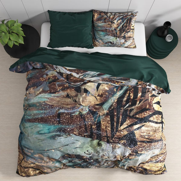 100% Cotton Sateen Duvet Cover Set Apollo | Taupe | Single - 140cm (W) x 220cm (L) - The Bedding & Blankets Store