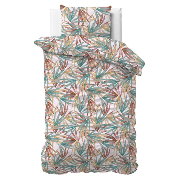 100% Cotton Sateen Duvet Cover Set Aster | Multicolour | Single - 140cm (W) x 220cm (L) - The Bedding & Blankets Store