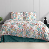 100% Cotton Sateen Duvet Cover Set Aster | Multicolour | Single - 140cm (W) x 220cm (L) - The Bedding & Blankets Store