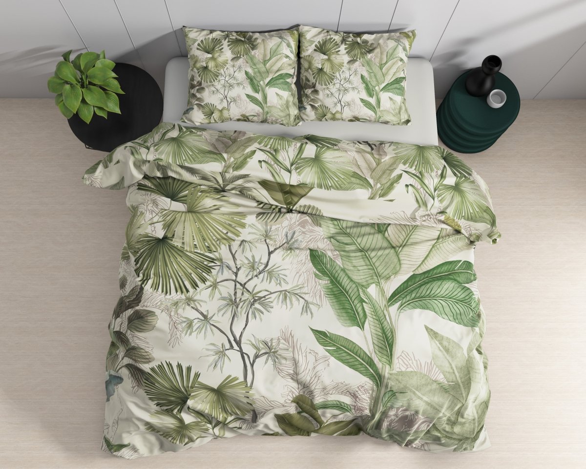 100% Cotton Sateen Duvet Cover Set Ayana | White | Single - 140cm (W) x 220cm (L) - The Bedding & Blankets Store