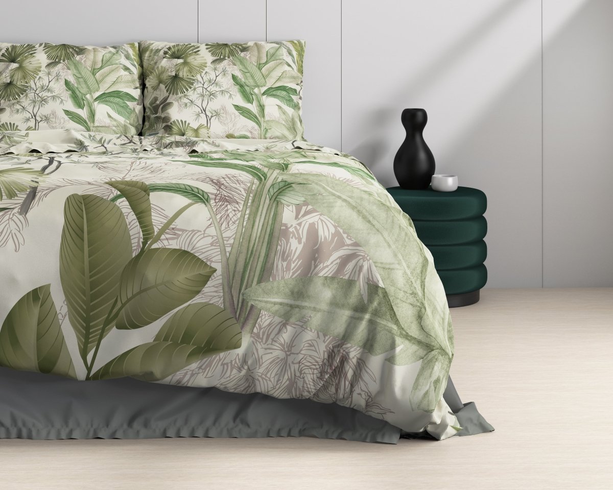100% Cotton Sateen Duvet Cover Set Ayana | White | Single - 140cm (W) x 220cm (L) - The Bedding & Blankets Store