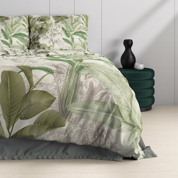 100% Cotton Sateen Duvet Cover Set Ayana | White | Single - 140cm (W) x 220cm (L) - The Bedding & Blankets Store