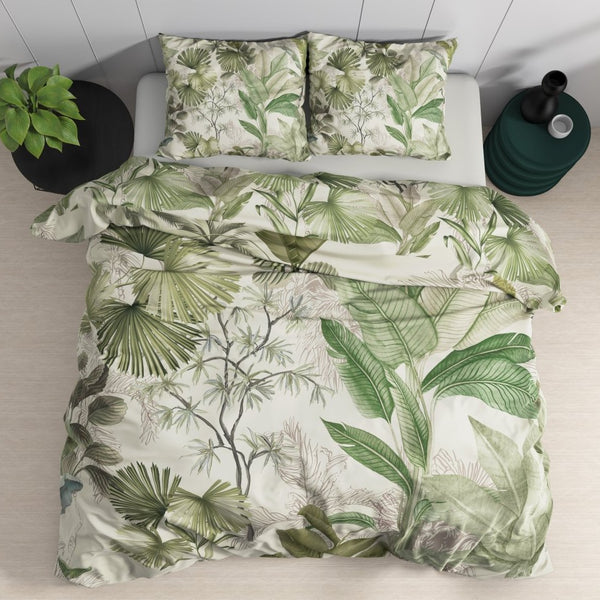 100% Cotton Sateen Duvet Cover Set Ayana | White | Single - 140cm (W) x 220cm (L) - The Bedding & Blankets Store
