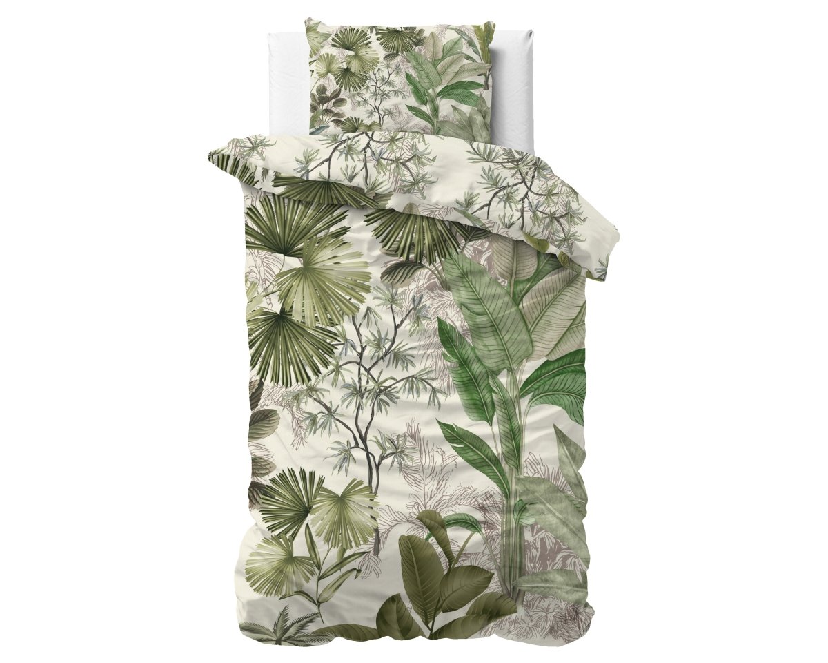 100% Cotton Sateen Duvet Cover Set Ayana | White | Single - 140cm (W) x 220cm (L) - The Bedding & Blankets Store