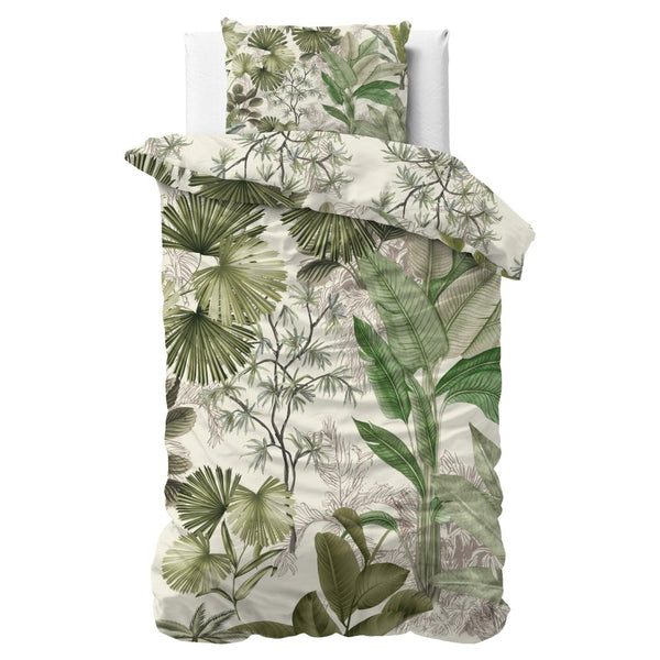 100% Cotton Sateen Duvet Cover Set Ayana | White | Single - 140cm (W) x 220cm (L) - The Bedding & Blankets Store