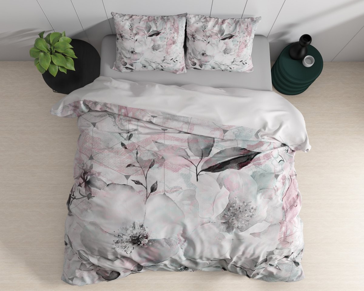 100% Cotton Sateen Duvet Cover Set Bill | White | Single - 140cm (W) x 220cm (L) - The Bedding & Blankets Store