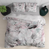 100% Cotton Sateen Duvet Cover Set Bill | White | Single - 140cm (W) x 220cm (L) - The Bedding & Blankets Store