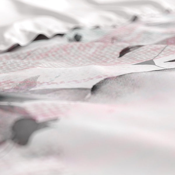 100% Cotton Sateen Duvet Cover Set Bill | White | Single - 140cm (W) x 220cm (L) - The Bedding & Blankets Store