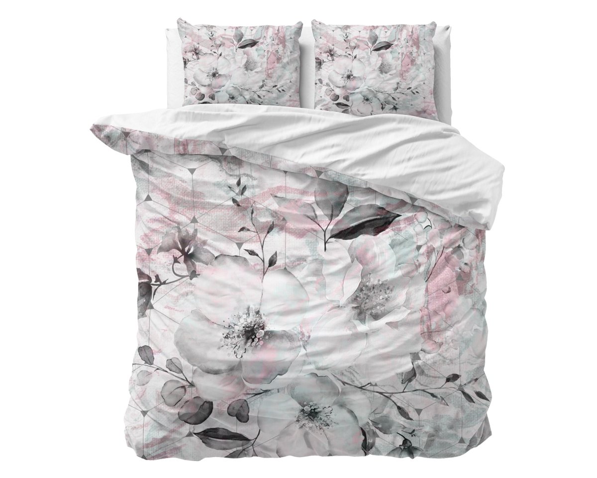 100% Cotton Sateen Duvet Cover Set Bill | White | Single - 140cm (W) x 220cm (L) - The Bedding & Blankets Store