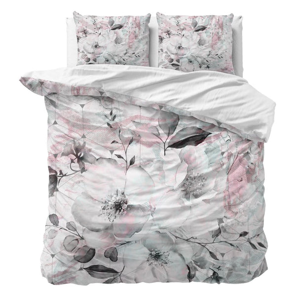 100% Cotton Sateen Duvet Cover Set Bill | White | Single - 140cm (W) x 220cm (L) - The Bedding & Blankets Store