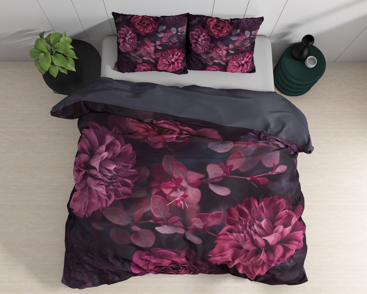 100% Cotton Sateen Duvet Cover Set Canberra | Red | Single - 140cm (W) x 220cm (L) - The Bedding & Blankets Store