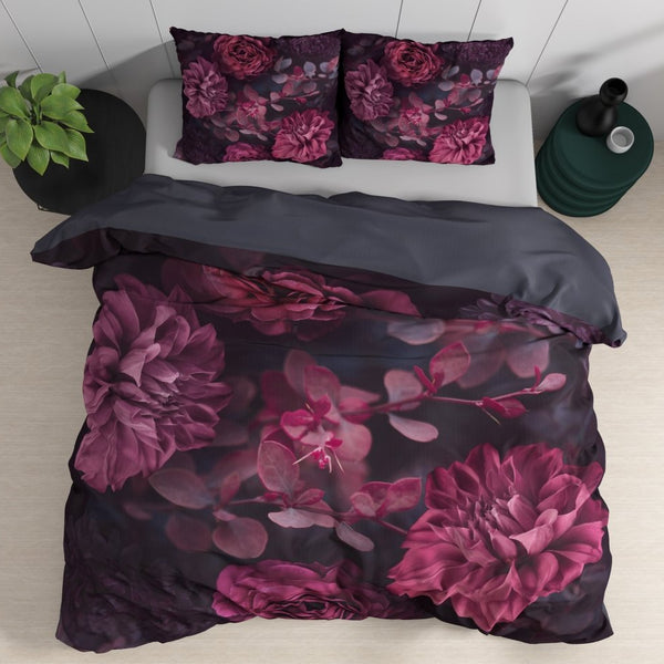 100% Cotton Sateen Duvet Cover Set Canberra | Red | Single - 140cm (W) x 220cm (L) - The Bedding & Blankets Store