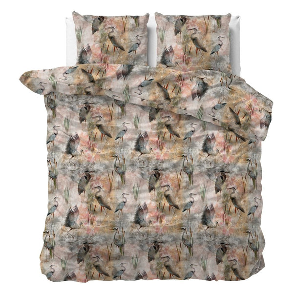 100% Cotton Sateen Duvet Cover Set Dahila | Multicolour | Single - 140cm (W) x 220cm (L) - The Bedding & Blankets Store