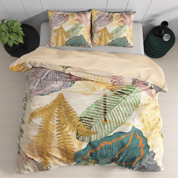 100% Cotton Sateen Duvet Cover Set Daisy | Multicolour | Single - 140cm (W) x 220cm (L) - The Bedding & Blankets Store