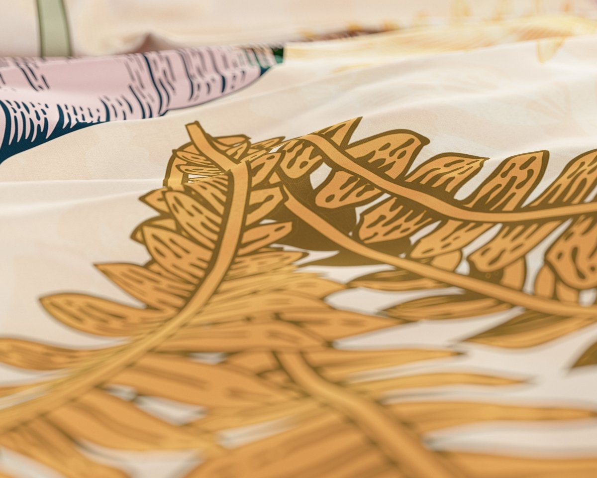 100% Cotton Sateen Duvet Cover Set Daisy | Multicolour | Single - 140cm (W) x 220cm (L) - The Bedding & Blankets Store