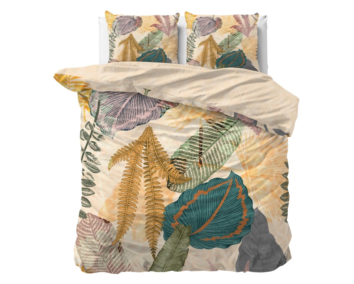 100% Cotton Sateen Duvet Cover Set Daisy | Multicolour | Single - 140cm (W) x 220cm (L) - The Bedding & Blankets Store