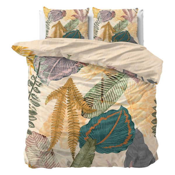 100% Cotton Sateen Duvet Cover Set Daisy | Multicolour | Single - 140cm (W) x 220cm (L) - The Bedding & Blankets Store