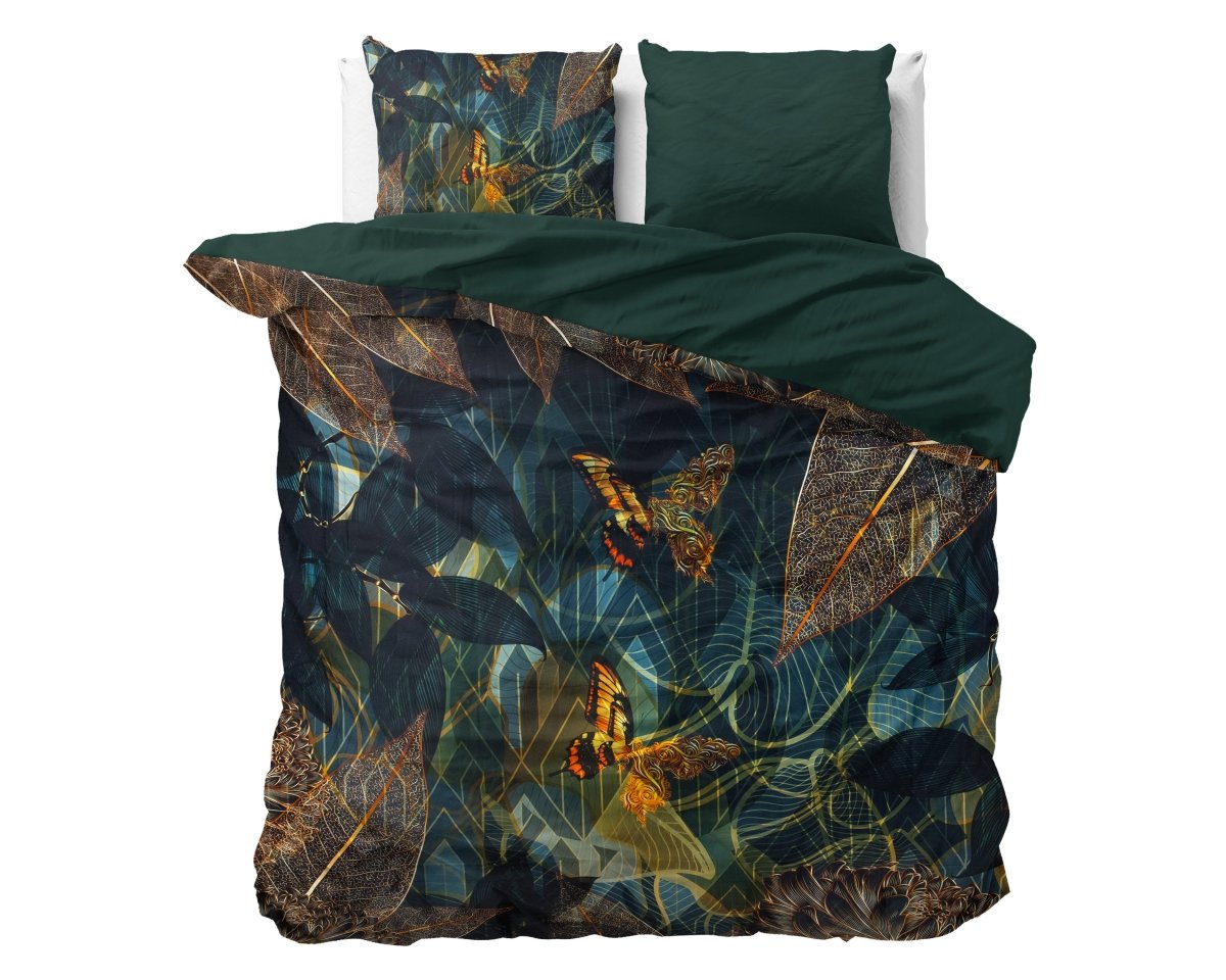 100% Cotton Sateen Duvet Cover Set Dark Rises | Black | Single - 140cm (W) x 220cm (L) - The Bedding & Blankets Store