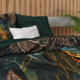 100% Cotton Sateen Duvet Cover Set Dark Rises | Black | Single - 140cm (W) x 220cm (L) - The Bedding & Blankets Store