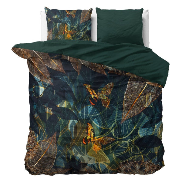 100% Cotton Sateen Duvet Cover Set Dark Rises | Black | Single - 140cm (W) x 220cm (L) - The Bedding & Blankets Store