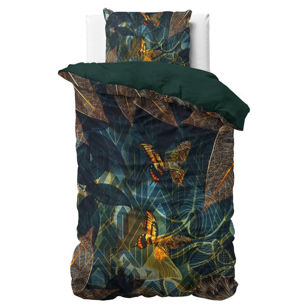 100% Cotton Sateen Duvet Cover Set Dark Rises | Black | Single - 140cm (W) x 220cm (L) - The Bedding & Blankets Store