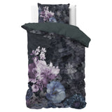 100% Cotton Sateen Duvet Cover Set Delora | Black | Single - 140cm (W) x 220cm (L) - The Bedding & Blankets Store
