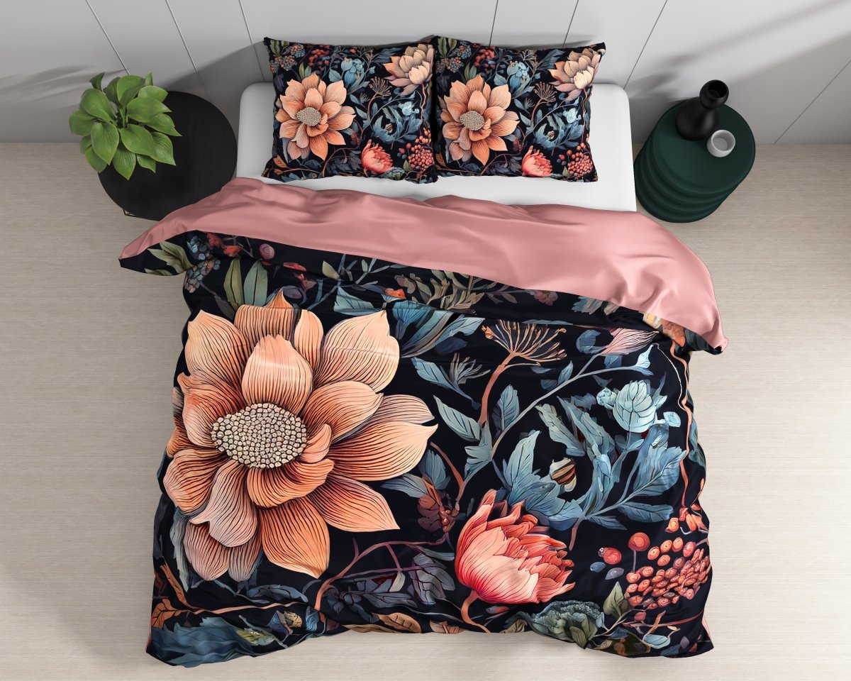 100% Cotton Sateen Duvet Cover Set Denia | Multicolour | Single - 140cm (W) x 220cm (L) - The Bedding & Blankets Store