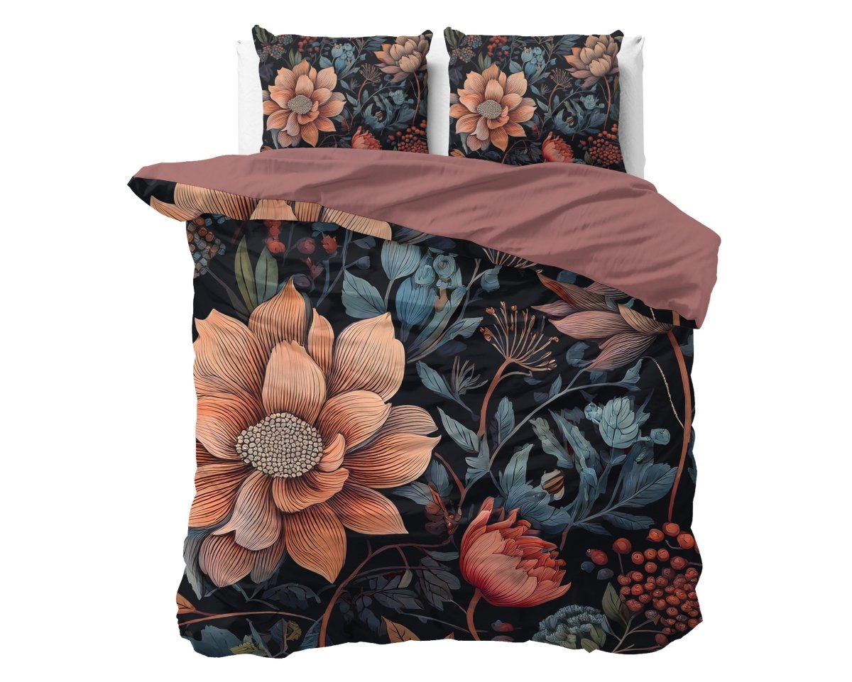 100% Cotton Sateen Duvet Cover Set Denia | Multicolour | Single - 140cm (W) x 220cm (L) - The Bedding & Blankets Store
