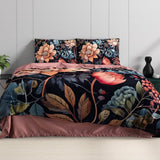 100% Cotton Sateen Duvet Cover Set Denia | Multicolour | Single - 140cm (W) x 220cm (L) - The Bedding & Blankets Store