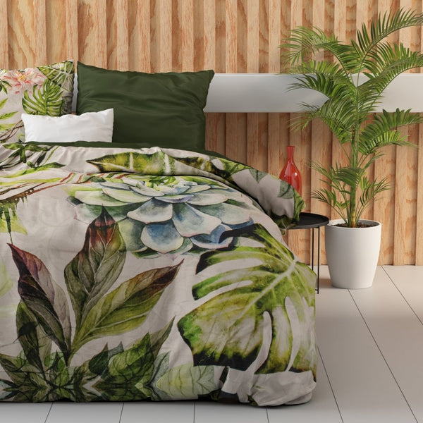 100% Cotton Sateen Duvet Cover Set Destiny | White | Single - 140cm (W) x 220cm (L) - The Bedding & Blankets Store