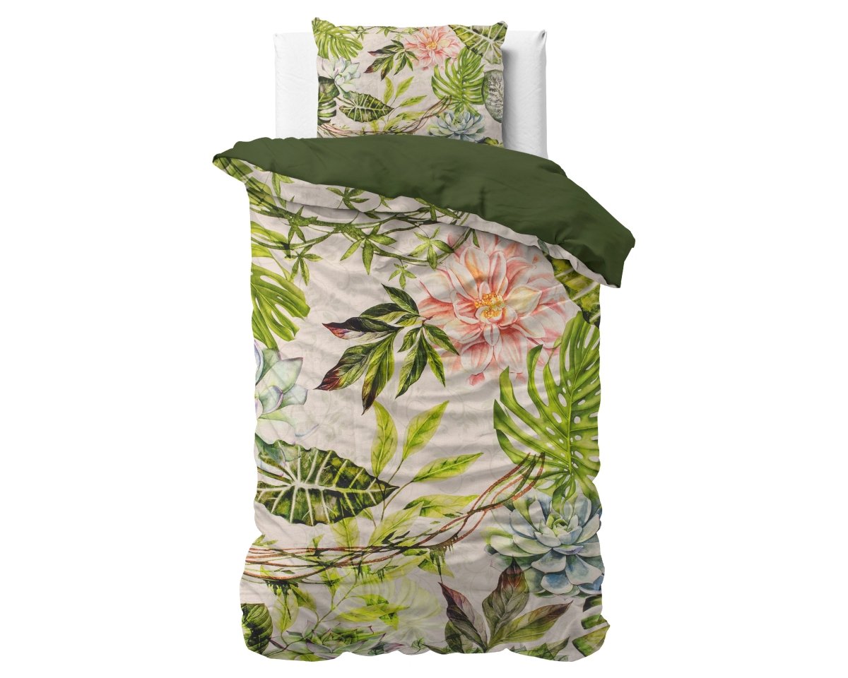 100% Cotton Sateen Duvet Cover Set Destiny | White | Single - 140cm (W) x 220cm (L) - The Bedding & Blankets Store