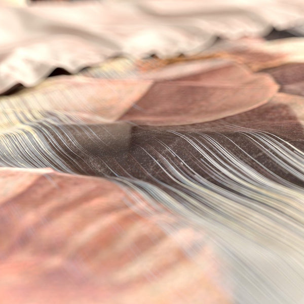 100% Cotton Sateen Duvet Cover Set Dreamy | Sand | Single - 140cm (W) x 220cm (L) - The Bedding & Blankets Store