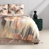 100% Cotton Sateen Duvet Cover Set Dreamy | Sand | Single - 140cm (W) x 220cm (L) - The Bedding & Blankets Store
