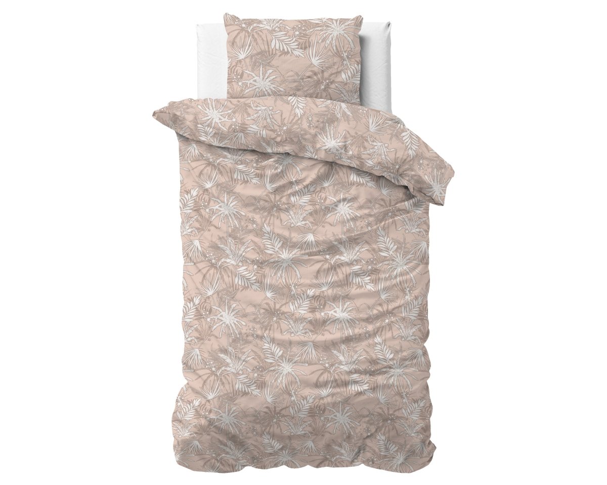 100% Cotton Sateen Duvet Cover Set Floor | White | Single - 140cm (W) x 220cm (L) - The Bedding & Blankets Store