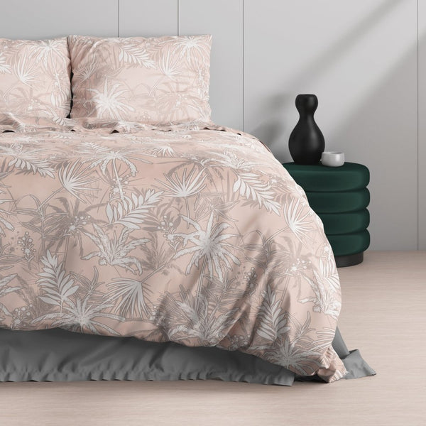 100% Cotton Sateen Duvet Cover Set Floor | White | Single - 140cm (W) x 220cm (L) - The Bedding & Blankets Store