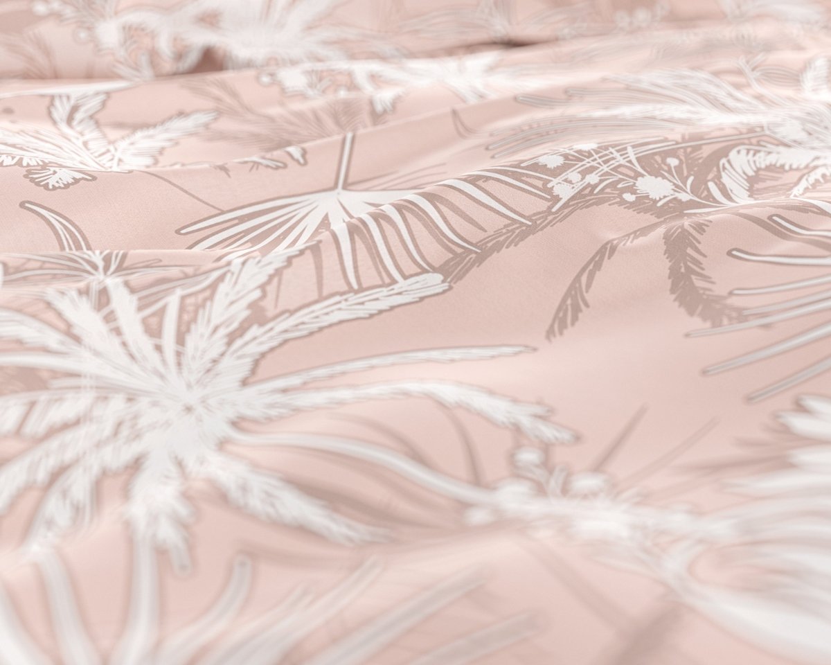 100% Cotton Sateen Duvet Cover Set Floor | White | Single - 140cm (W) x 220cm (L) - The Bedding & Blankets Store