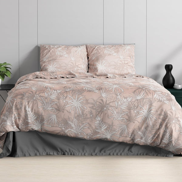 100% Cotton Sateen Duvet Cover Set Floor | White | Single - 140cm (W) x 220cm (L) - The Bedding & Blankets Store