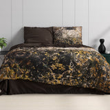 100% Cotton Sateen Duvet Cover Set Granite | Black | Double - 200cm (W) x 220cm (L) - The Bedding & Blankets Store