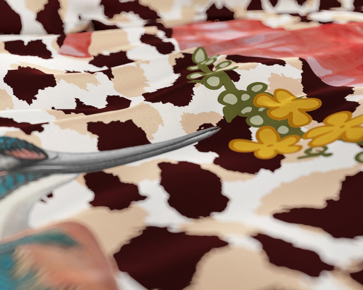 100% Cotton Sateen Duvet Cover Set Ida | Multicolour | Single - 140cm (W) x 220cm (L) - The Bedding & Blankets Store