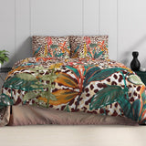 100% Cotton Sateen Duvet Cover Set Ida | Multicolour | Single - 140cm (W) x 220cm (L) - The Bedding & Blankets Store