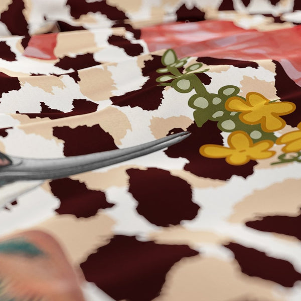 100% Cotton Sateen Duvet Cover Set Ida | Multicolour | Single - 140cm (W) x 220cm (L) - The Bedding & Blankets Store