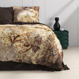 100% Cotton Sateen Duvet Cover Set Inferno | Taupe | Single - 140cm (W) x 220cm (L) - The Bedding & Blankets Store
