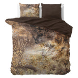 100% Cotton Sateen Duvet Cover Set Inferno | Taupe | Single - 140cm (W) x 220cm (L) - The Bedding & Blankets Store