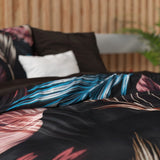 100% Cotton Sateen Duvet Cover Set Isabella | Black | Single - 140cm (W) x 220cm (L) - The Bedding & Blankets Store