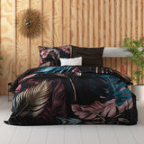 100% Cotton Sateen Duvet Cover Set Isabella | Black | Single - 140cm (W) x 220cm (L) - The Bedding & Blankets Store